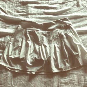 White Athleta skort.